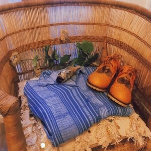 Lush || Striped Folk Shirt Dress